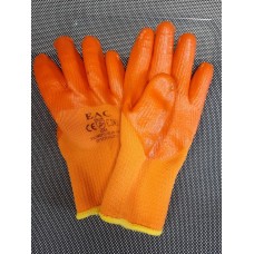 Перчатки утепленные (оранжевые с оранжевым обливом)